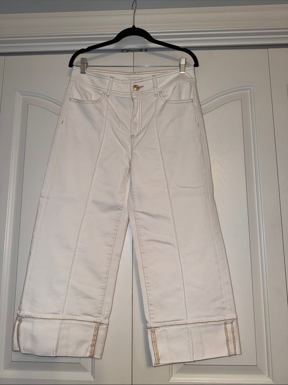 Chico’s White Wide-Leg Crop Jeans - Women's Like New Size .5/6